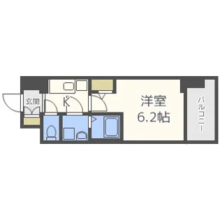 エスリード大阪城南グランデュクス【9階】の間取り