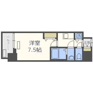 ジアコスモ大阪ベイシティ【6階】の間取り