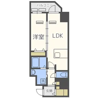 プレサンス堺筋本町駅前シェル【8階】の間取り