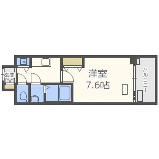 ジアコスモ大阪ベイシティ【6階】の間取り