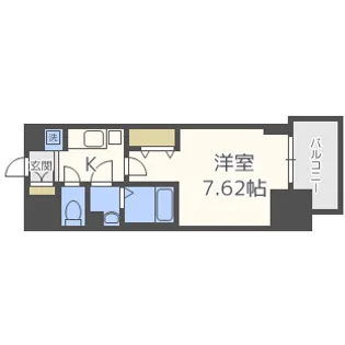 Luxe天神橋【4階】の間取り