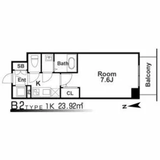 エスリード阿波座ラグジェ【11階】の間取り