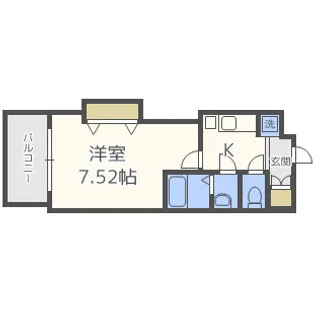 Luxe天神橋【9階】の間取り