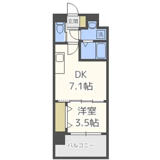 セレニテ福島カルム【7階】の間取り