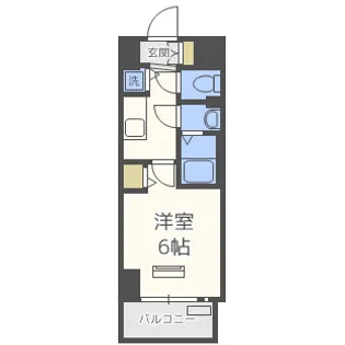 ララプレイス阿波座駅前フェリオ【15階】の間取り