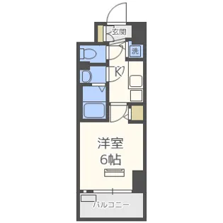 ララプレイス阿波座駅前フェリオ【14階】の間取り