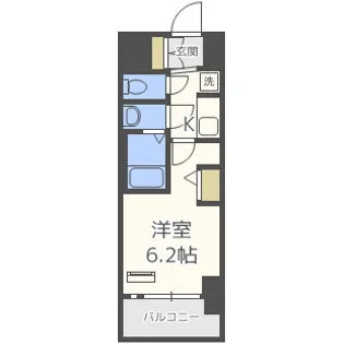 エステムコートディアシティWEST【9階】の間取り