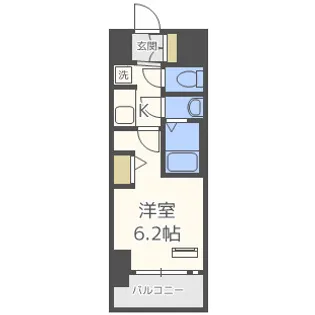 エステムコートディアシティWEST【2階】の間取り