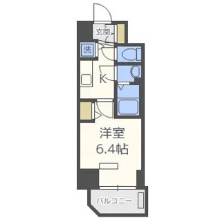 プレサンス松屋町グレース【7階】の間取り