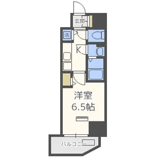 ララプレイス難波シエール【13階】の間取り