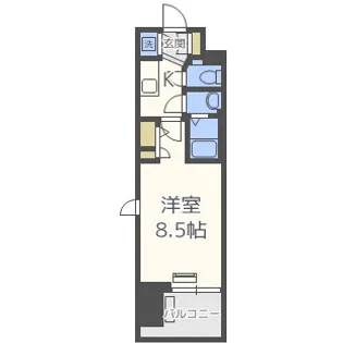 スワンズシティ心斎橋ルーノ【9階】の間取り
