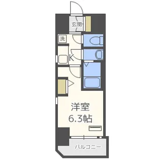 エステムコートディアシティWEST【6階】の間取り