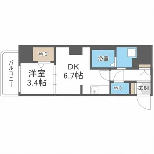 ファーストフィオーレ心斎橋イースト【14階】の間取り