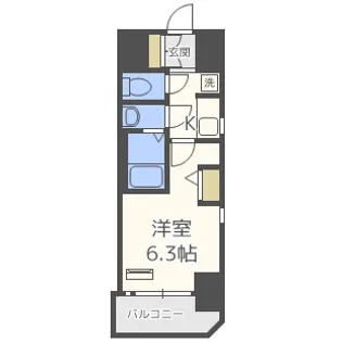 エステムコートディアシティWEST【4階】の間取り