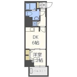 プレサンス松屋町グレース【7階】の間取り