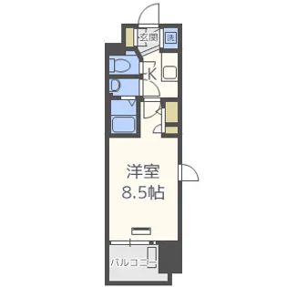 スワンズシティ心斎橋ルーノ【9階】の間取り