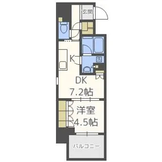 ザ・パークハビオ堂島【5階】の間取り