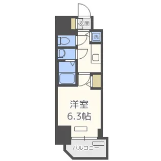 プレサンス扇町駅前【2階】の間取り