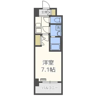 オーキッドレジデンス新大阪【3階】の間取り