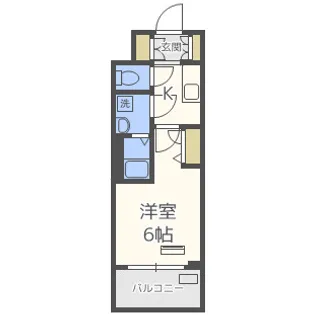 レオンコンフォート難波リオ【8階】の間取り