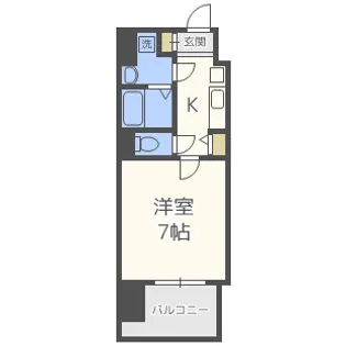 アドバンス大阪ルーチェ【15階】の間取り