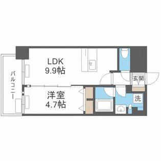 プレサンス大阪福島シエル【12階】の間取り