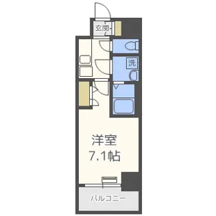 オーキッドレジデンス新大阪【7階】の間取り