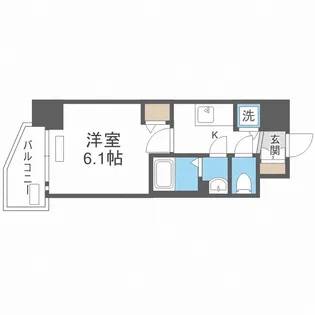 ファステート玉造駅前ダミュウ【8階】の間取り