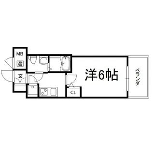 アドバンス西梅田ラシュレ【9階】の間取り