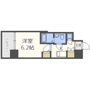 アドバンス西梅田ラシュレ【9階】の間取り