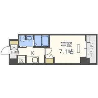 Park Hana Honmachi WEST【6階】の間取り