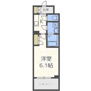 エスリード谷町六丁目レジデンス【9階】の間取り