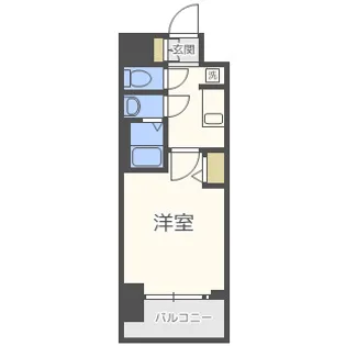 プランドール江戸堀レジデンス【13階】の間取り