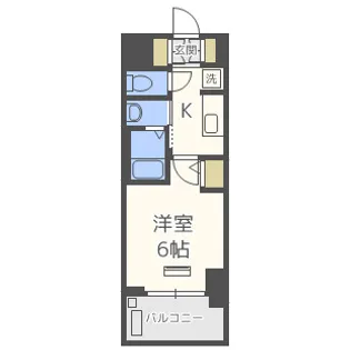 エステムコート難波WEST-SIDE Vアジュール【8階】の間取り