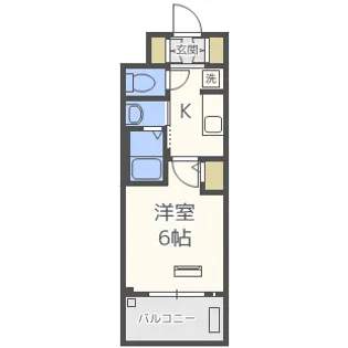 エステムコート難波WEST-SIDE Vアジュール【3階】の間取り