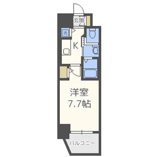 エステムコート南堀江Ⅲ CHURA【4階】の間取り