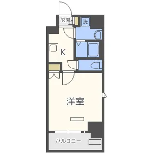 セオリー難波WEST【6階】の間取り