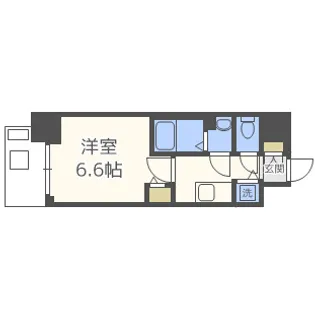 セオリー大阪城サウスゲート【4階】の間取り