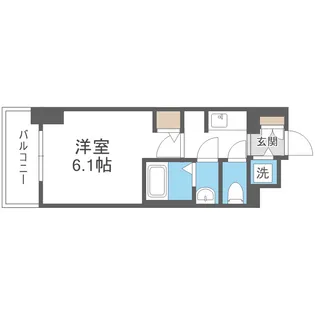S-RESIDENCE南堀江【15階】の間取り