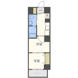 エグゼ新北野【13階】の間取り