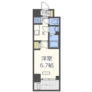 プレサンス塚本グランゲート【9階】の間取り