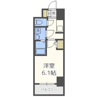 S-RESIDENCE南堀江【15階】の間取り