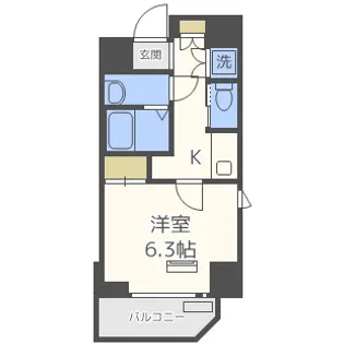 ララプレイス京町堀プロムナード【10階】の間取り