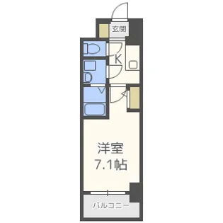 エスリード京橋グランテラス【12階】の間取り