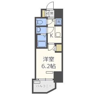 プレサンス大阪ゲートシティ【12階】の間取り
