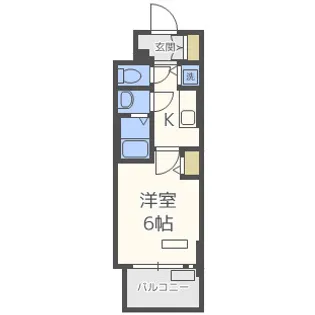 プレサンス大阪ゲートシティ【10階】の間取り