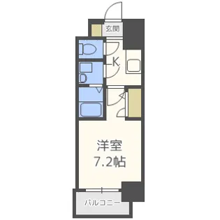 エスリード京橋グランテラス【12階】の間取り