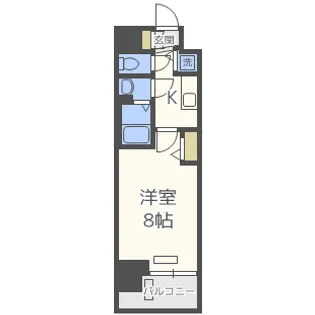 プレサンス難波ラフィーネ【4階】の間取り