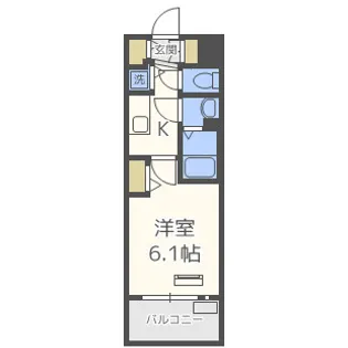 ララプレイス梅田西イルミナーレ【12階】の間取り