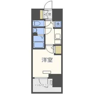 エスリード難波ステーションゲート サウステラス【14階】の間取り